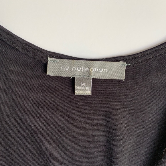 { NY Collection } Beaded Black Maxi Dress Sz M - Picture 5 of 5